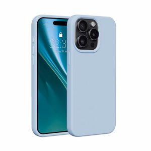 Etteri silikoninis dėklas telefonui iPhone 15 Pro Max 6,7" šviesiai mėlynas