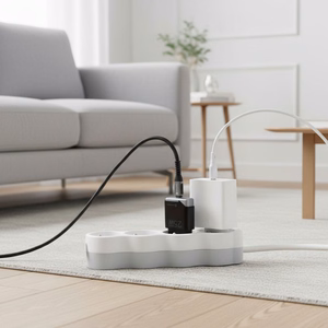 FORCELL F-ENERGY GaN III B125101-E itin plonas kelioninis įkroviklis 1 x Type C + USB A PD QC4.0 3A 25W juodas