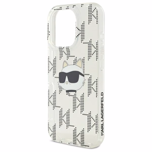 Karl Lagerfeld IML Choupette Head Electroplated Dėklas telefonui iPhone 16 Pro Max - skaidrus