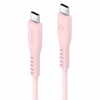 ENERGEA Laidas Flow USB-C - USB-C1.5m rožinis/pink 240W 5A PD Fast Charge