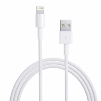 APPLE laidas USB MD818ZM / A IPHONE LIGHTING 8-PIN 1M baltas be dėžutės be krašto