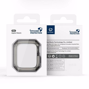 DUX DUCIS dėklas TAMO Apple Watch 10 serijai 46 mm skaidrus su juodu