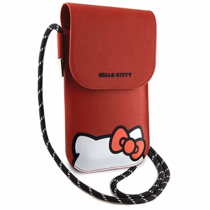 Hello Kitty Leather Hiding Kitty rankinė per petį – raudona