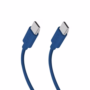 SBS TECABLETISSUETCCB Плетёный кабель USB-C - USB-C 1.5m 60W - синий