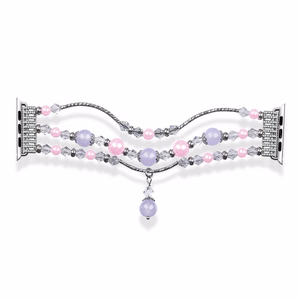 Apyrankė Apple Watch 42/44/45 dizainas 4 sidabrinė-violetinė