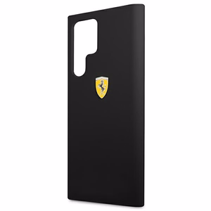 Ferrari FESSIHCS22LBK S22 Ultra S908 juoda/juoda kietas dėklas On Track Silicone