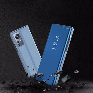 Dėklas telefonui Clear View Xiaomi 12 Lite flip dėklas rožinis