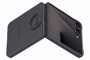 Samsung dėklas su žiedu Samsung Galaxy Z Flip7 - juodas