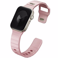 UNIQ dirželis Stride Apple Watch Series 1/2/3/4/5/6/7/8/9/SE/SE2 38/40/41mm FKM guminis rožinis