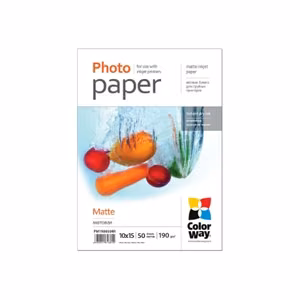 ColorWay – matte photo paper, 190 g/m², 10 × 15 cm
