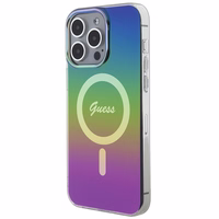 Guess IML Iridescent Magnetinis dėklas telefonui iPhone 15 Pro - juodas