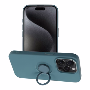 SILIKONINIS ŽIEDAS dėklas telefonui IPHONE 15 Pro žalias
