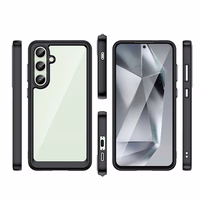 Kosmoso dėklas su gelio rėmu Samsung Galaxy S24 FE - juodas