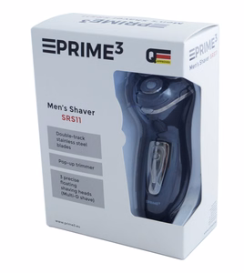PRIME3 SRS11 skustuvas vyrams Rotorinis skustuvas Apkarpymo mašinėlė Juoda, Sidabras