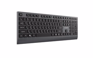 Gembird KB-MCH-06-CYRL Slim wired multimedia keyboard with Type-C adapter, Cyrillic layout, black