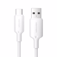 USB 2.0 A į USB-C 3A kabelis Vention CTQWF 1M (baltas)