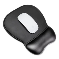 Ergonomic Mouse Pad and Wrist Rest Gel Eco Leather Large Anti-Slip - Black