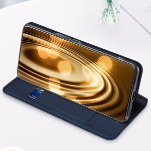 Dux Ducis Skin Pro dėklas Honor Magic5 Flip kortelių piniginė stovas mėlyna