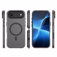 Magnetinis abrazyvinis dėklas telefonui iPhone 17 Air, suderinamas su MagSafe - matinė juoda