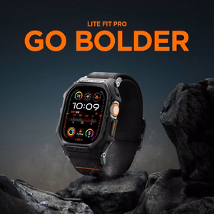 Spigen Lite Fit Pro dėklas su dirželiu Apple Watch Ultra 1 / 2 (49mm) - matinė juoda