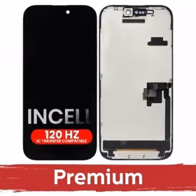 LCD ekranas suderinamas su iPhone 16 Pro juodas (120Hz / INCELL / Premium) /*Removable IC*/