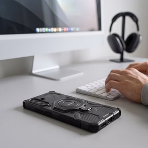 Tech-Protect TacticStand MagSafe dėklas, skirtas Samsung Galaxy A17 / A18 4G / 5G, matinis juodas