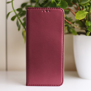 Smart Magnetic case for Oppo A6 4G / A6 5G / A6X 4G / A6X 5G / A6S 4G / A6S 5G Global burgundy