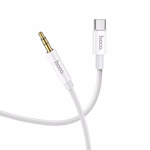 Audio adapteris Hoco (UPA19) iš USB-C į 3,5mm 1m sidabrinis