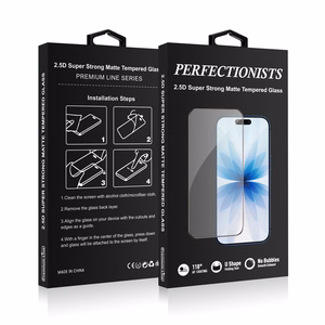 Perfectionists 2.5D Super Strong matinis grūdintas stiklas Apple iPhone 15 Pro Max, juodas