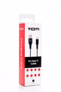 SEEK TOTI USB-A į Type-C, 2 m pynimo laidas 2A, juodas/Space grey