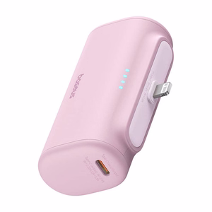 Išorinė baterija OS-Baseus Compact IP 5000mAh 20W (rožinė)