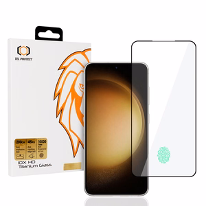 Apsauginis stiklas Tel Protect 10X HD Titanium skirtas Samsung Galaxy S22/S23 (su pirštų atspaudo atrakinimu)