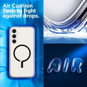 Spigen Ultra Hybrid OneTap Ring magnetinis dėklas telefonui su MagSafe Samsung Galaxy S23 FE - skaidrus juodas