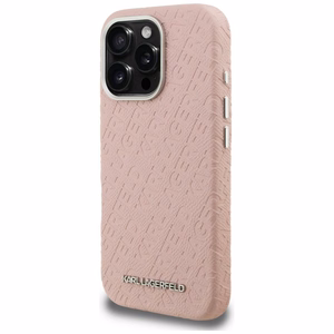Karl Lagerfeld FW Stamped Karl MagSafe Dėklas iPhone 16 Pro Max - rožinis
