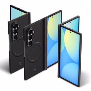 Spigen AirSkin Aramid MagFit MagSafe dėklas, skirtas „Samsung Galaxy Z Fold 8 Ultra“ – juodas