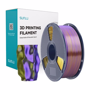 Sunlu PLA+ Silk trijų spalvų filamentas (juodas, auksinis ir violetinis)
