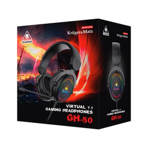 Kruger&Matz Warrior GH-50 ant ausų dedamos žaidimų ausinės