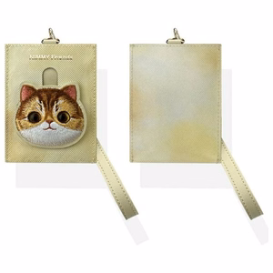 Nimmy Big Eyed Pet 2.0 Katės Piniginė su kortelių laikikliu - smėlinė
