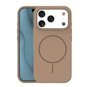 Silicone Thin Mag case for iPhone 17 Pro Max 6,9" brown