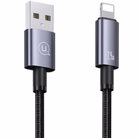 USAMS Laidas USB na Lightning 2,4A 2m Fast Charging plieninis SJ669USB01 (US-SJ669)