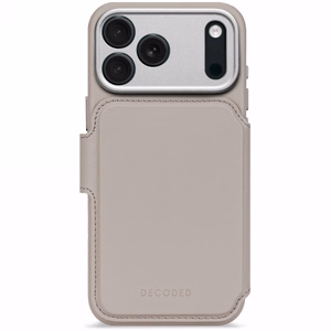 Decoded Leather Detachable Wallet Dėklas with MagSafe iPhone 17 Pro Max - Gray