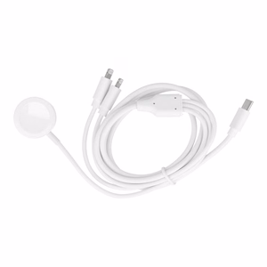 Kabelis (m) 3in1 Type C į Lightning / 2 x Lightning / Apple Watch 3W 2A C3168 1,2 m - baltas (m)