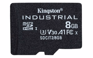 Kingston Technology 8GB microSDHC Industrial C10 A1 pSLC kortelė + SD adapteris