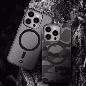 FORCELL F-PROTECT Lygiai su dviejų sluoksnių 4D technologija, militarinio kritimo testo suderinamas su MagSafe SAMSUNG S25 PLUS - dūminis juodas