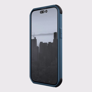 Raptic X-Doria Fort dėklas iPhone 14 Pro Max su Magnetine šarvuota mėlyna danga