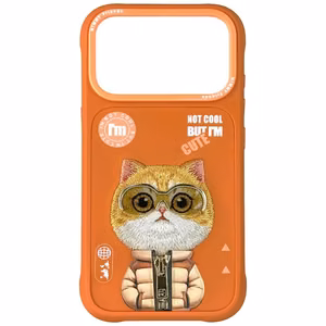 Nimmy Cool&Cute 2.0 Cat deklas iPhone 17 Pro - oranzinis