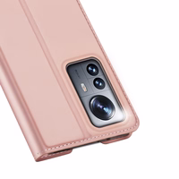 Dux Ducis Skin Pro dėklas telefonui dėklas su atvartu Xiaomi 12 Pro rožinė