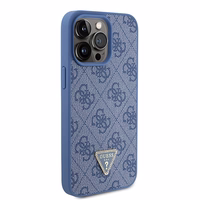 Guess GUHCP15XP4TDPB iPhone 15 Pro Max 6.7" mėlynas/mėlynas hardcase Leather 4G Triangle Strass