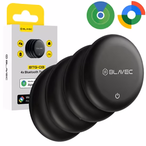 Трекер Blavec GPS Tag BTG-03 Bluetooth Dual для Apple и Android, чёрный, 4 шт. (BTBTG03-B4)