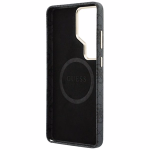 Guess dėklas 4G Script MagSafe skirtas Samsung Galaxy S26 Ultra juodas